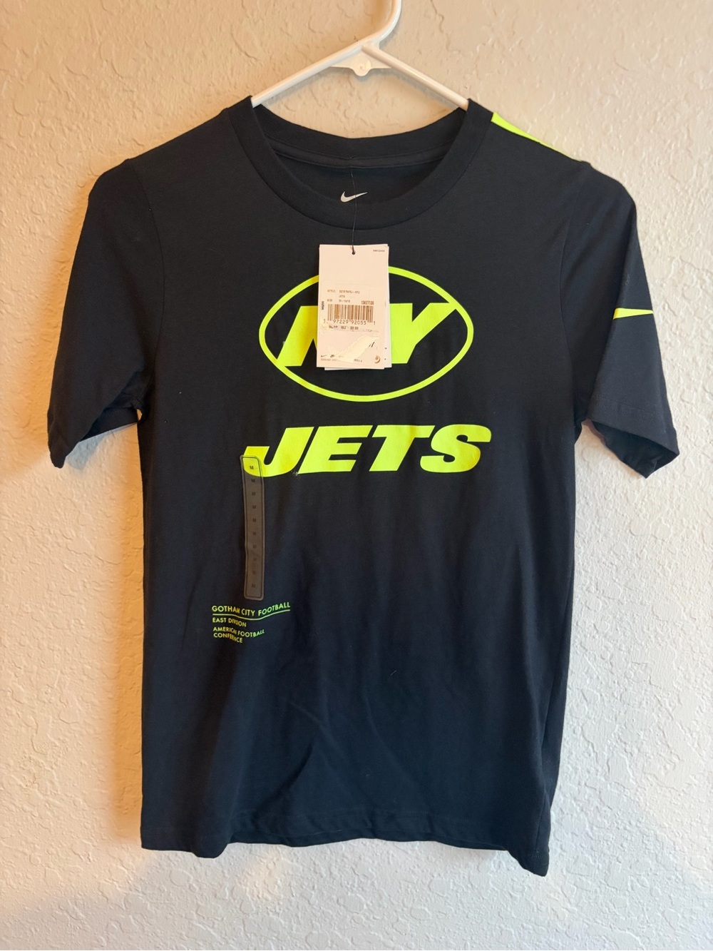 Nike New York Jets Gotham City Black T-Shirt - Boys Medium NFL NWT